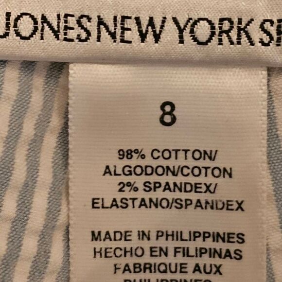 JONES NEW YORK SEERSUCKER CROPPED PANTS - Picture 6 of 8